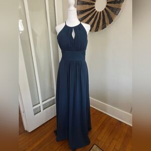 Azazie Deep Blue Maxi Dress